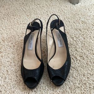 Jimmy Choo black with glitter